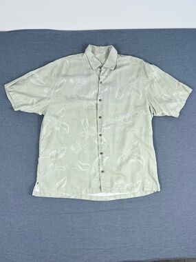 Tommy Bahama Taupe Short-Sleeve Button-Up Shirt